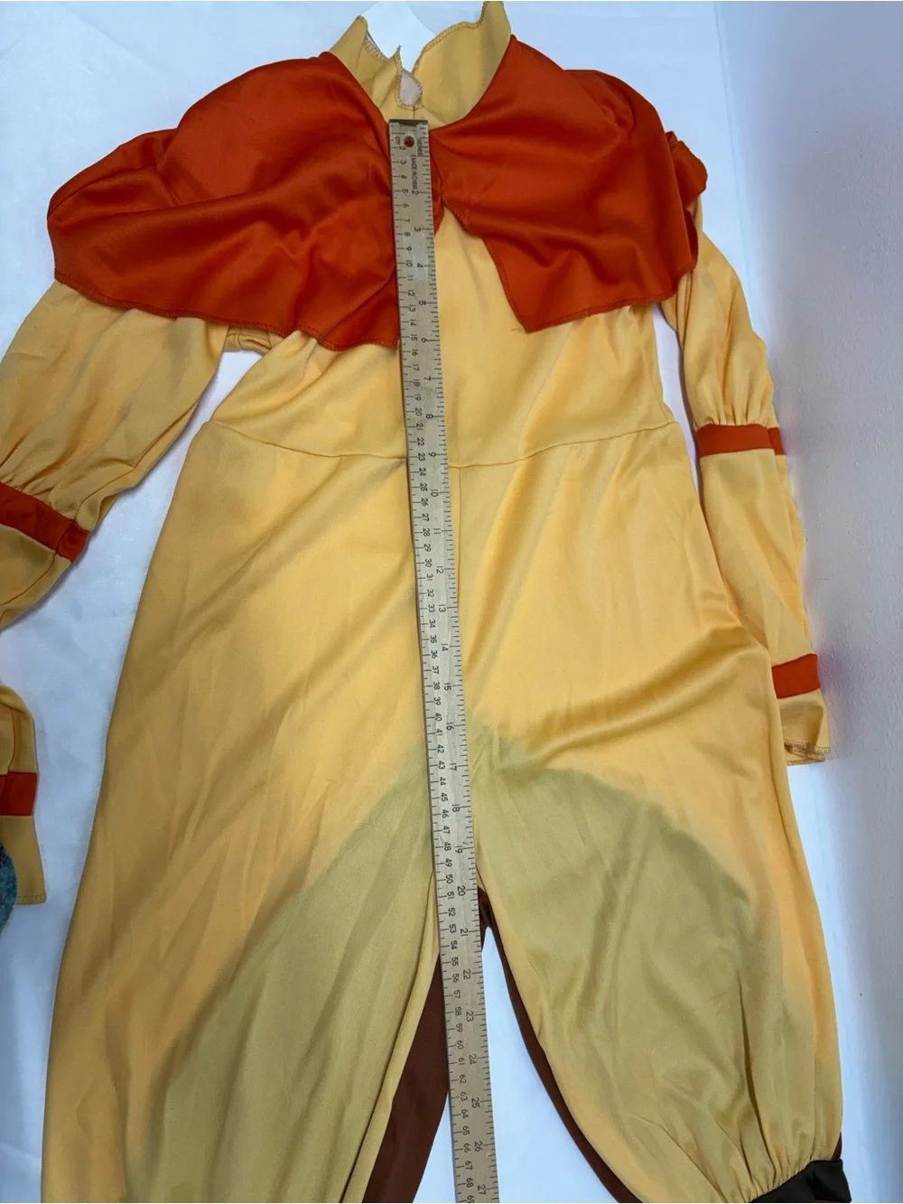 Kids Halloween costumeAvatar aang Yellow&Orange Jumpsuit Sz 4-5 Brown Boot Cov